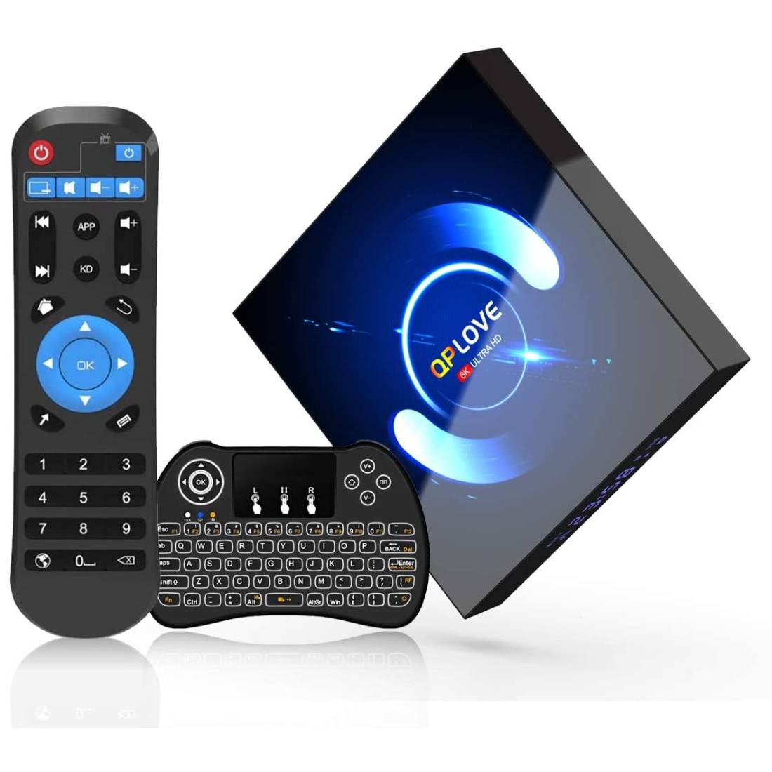 TV Box QP LOVE Bluetooth 5.0/H265/Dual WiFi 2.4G 5G /100M LAN/USB 2.0 6K