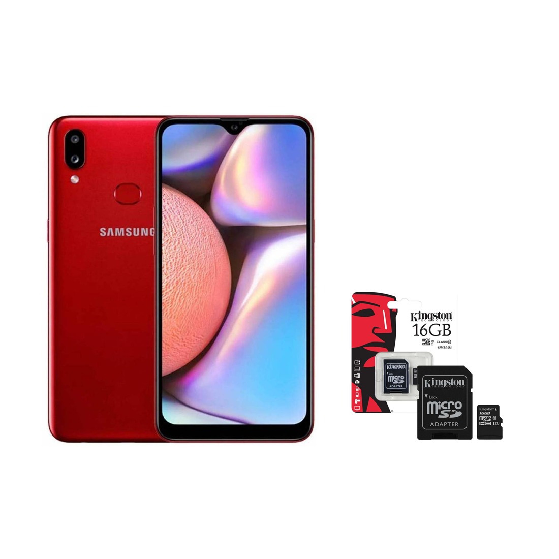 COMBO: Smartphone SAMSUNG A10s 32 GB Rojo+ Micro-SD Kingston 16GB