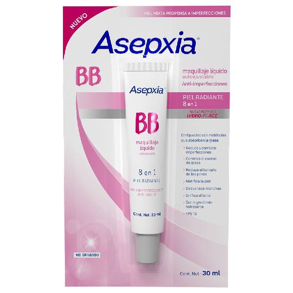 MAQUILLAJE LÍQUIDO AJUSTABLE ASEPXIA 30ML