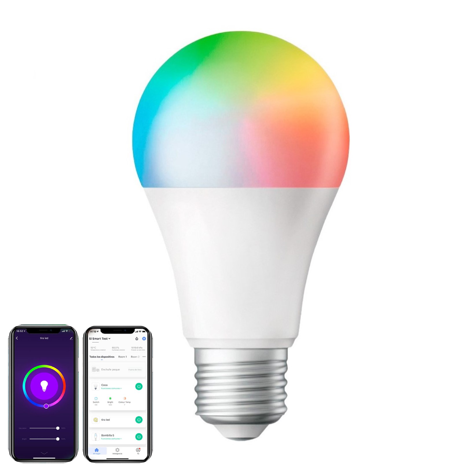Foco Inteligente SMART WiFi LED RGB 10w Tuya Smart Smart Life
