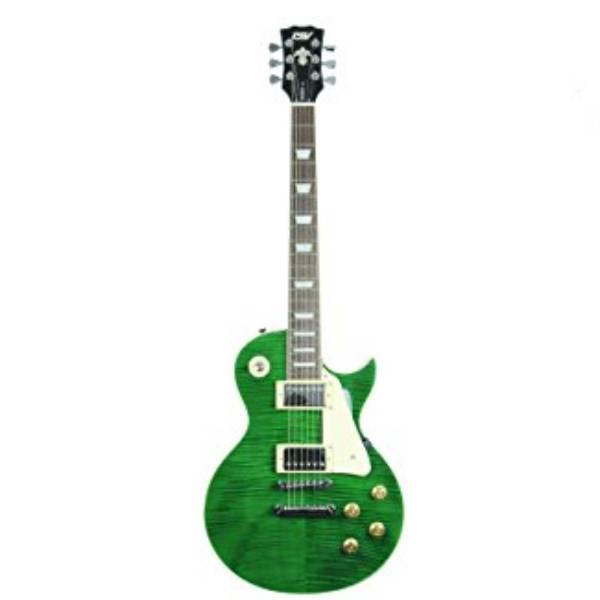 Ivy ILS-300 EGR Les Paul Guitarra eléctrica de cuerpo sólido, verde esmeralda