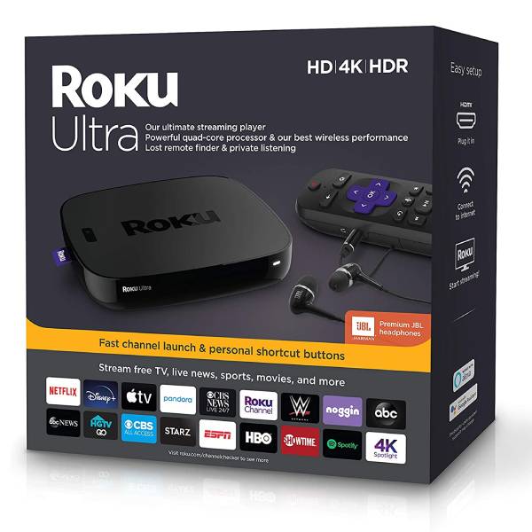 Roku Ultra | Reproductor multimedia de streaming 4K/HD/HDR