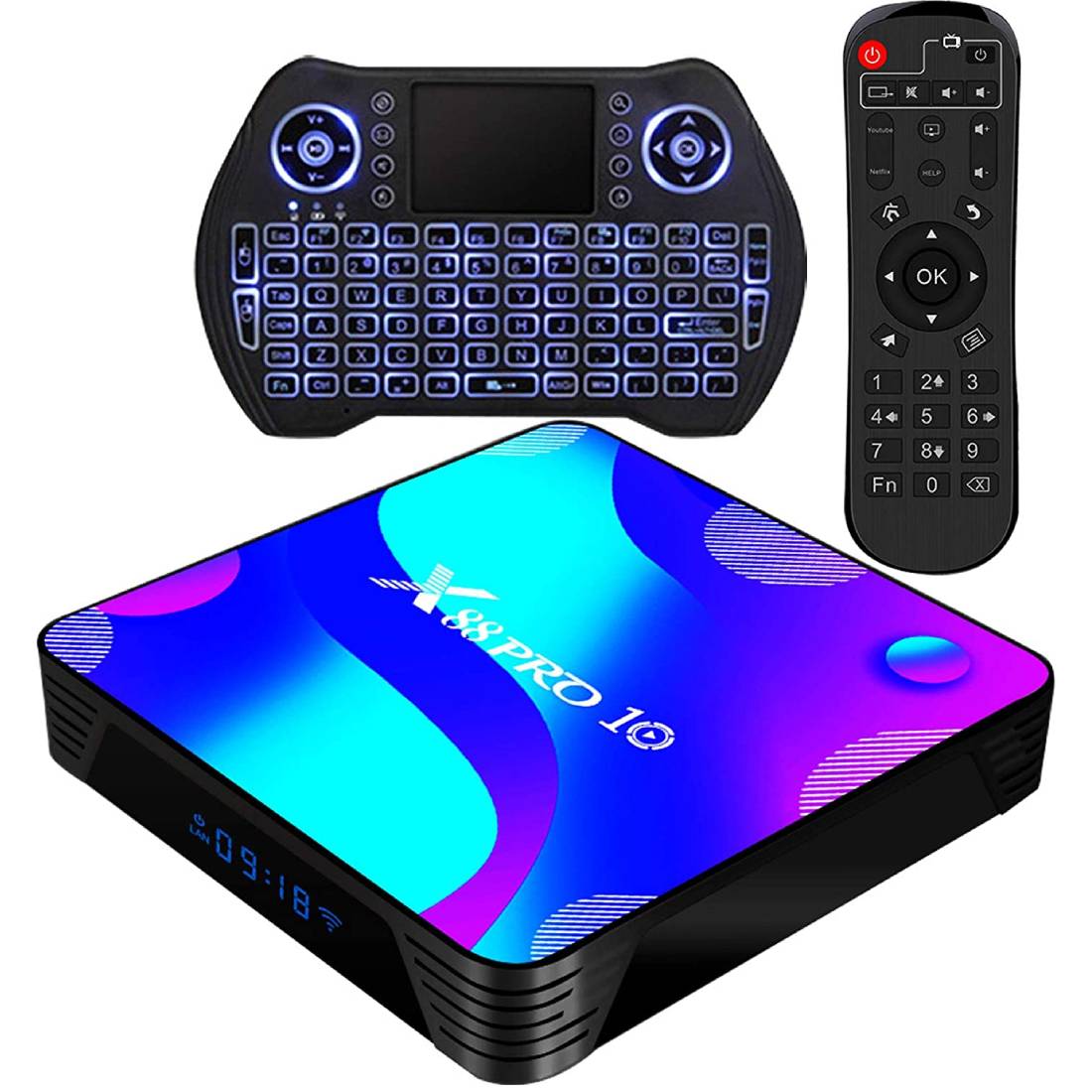 TV Box X88 PRO RK3318 2 GB 16 soporte 2.4G 5.8G WiFi Bluetooth 4.1 4K