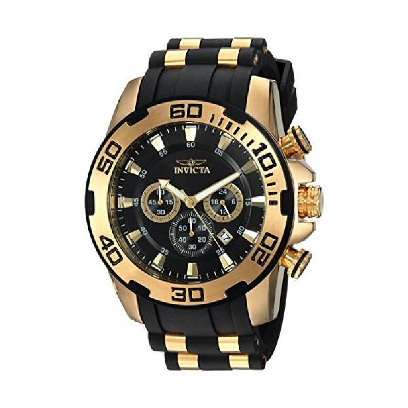 Invicta "Pro Diver", reloj casual de cuarzo, acero inoxidable y silicona, color negro (modelo: 22340)